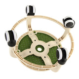 Round Rolling Low Stool Comfortable Universal Wheel Movable Mini Stool High Weight Capacity for Home Green - Rear View
