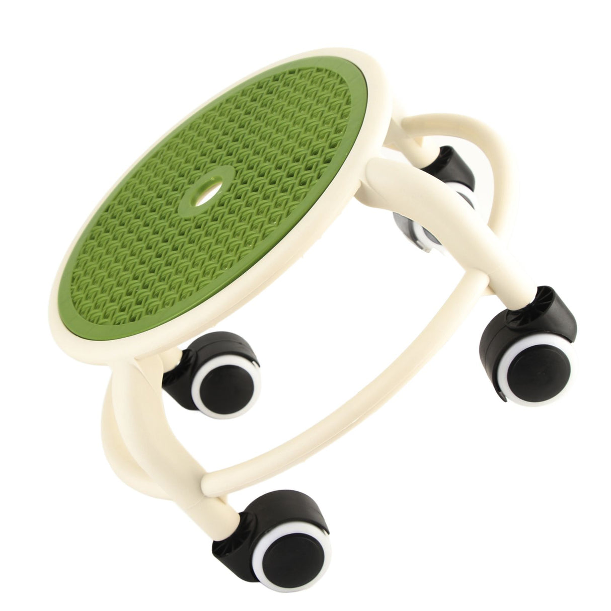 Round Rolling Low Stool Comfortable Universal Wheel Movable Mini Stool High Weight Capacity for Home Green