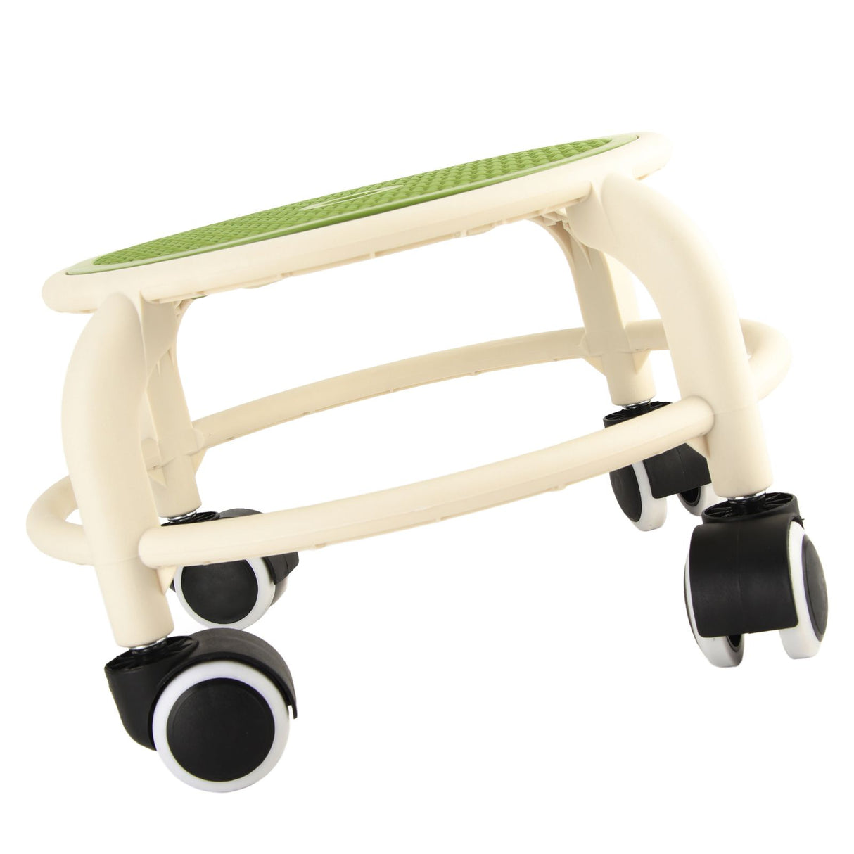 Round Rolling Low Stool Comfortable Universal Wheel Movable Mini Stool High Weight Capacity for Home Green