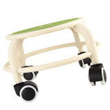 Round Rolling Low Stool Comfortable Universal Wheel Movable Mini Stool High Weight Capacity for Home Green - Extra Image
