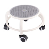 Round Rolling Low Stool Comfortable Universal Wheel Movable Mini Stool High Weight Capacity for Home Grey