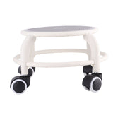 Round Rolling Low Stool Comfortable Universal Wheel Movable Mini Stool High Weight Capacity for Home Grey