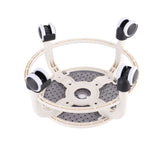 Round Rolling Low Stool Comfortable Universal Wheel Movable Mini Stool High Weight Capacity for Home Grey - Low Angle