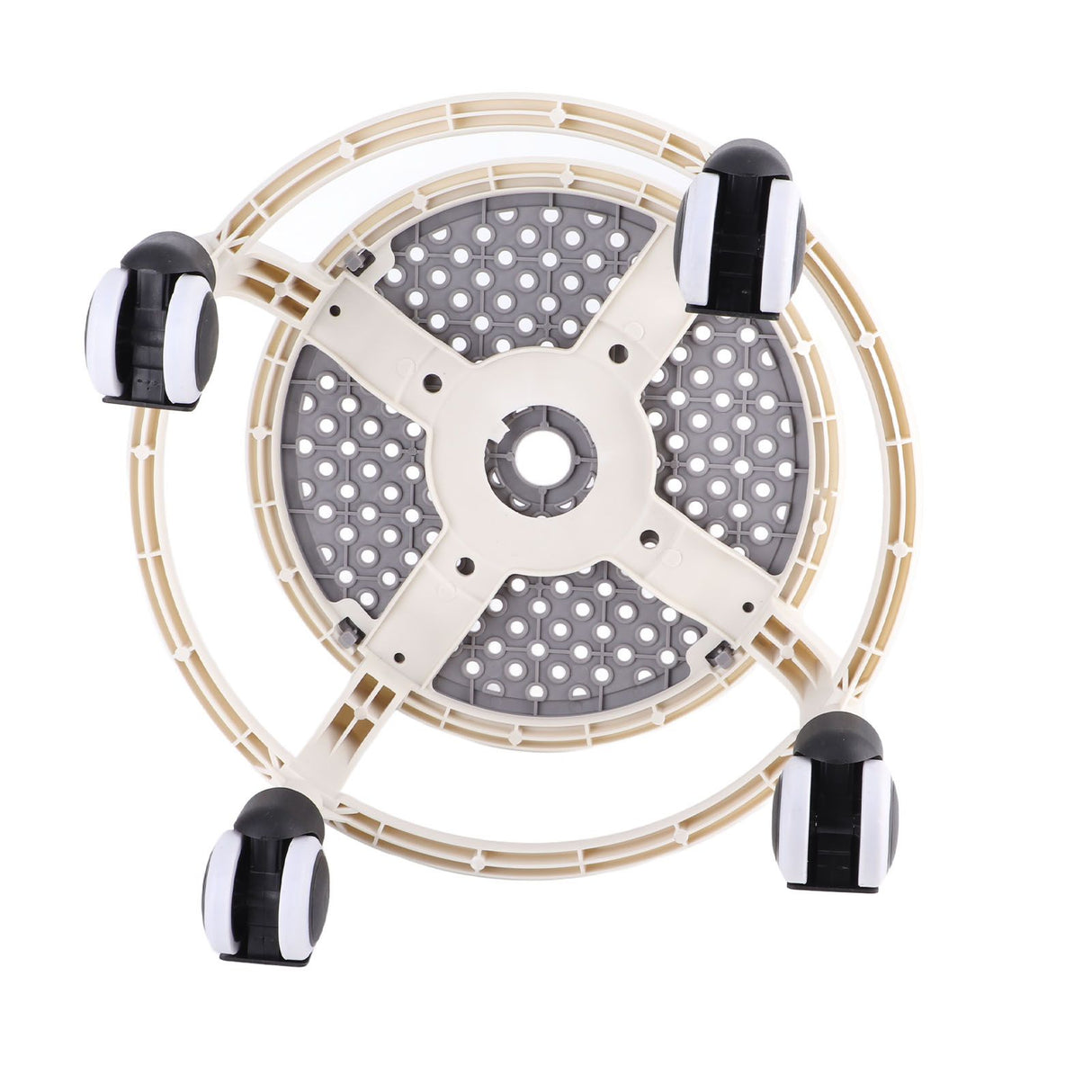 Round Rolling Low Stool Comfortable Universal Wheel Movable Mini Stool High Weight Capacity for Home Grey