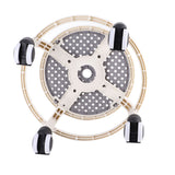 Round Rolling Low Stool Comfortable Universal Wheel Movable Mini Stool High Weight Capacity for Home Grey - Extra Image
