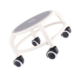 Round Rolling Low Stool Comfortable Universal Wheel Movable Mini Stool High Weight Capacity for Home Grey