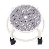 Round Rolling Low Stool Comfortable Universal Wheel Movable Mini Stool High Weight Capacity for Home Grey - Extra Image