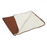 Sofa Protective Cover Waterproof Washable Wear Resistant 2 Seats Polyester Mat for Pets Brown - Top-Down View