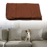 Sofa Protective Cover Waterproof Washable Wear Resistant 2 Seats Polyester Mat for Pets Brown