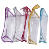 Clear Cosmetic Bag Waterproof Transparent PVC Makeup Toiletry Pouch with Handle Strap for Bathroom Travel 5pcs