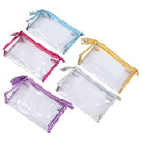 Clear Cosmetic Bag Waterproof Transparent PVC Makeup Toiletry Pouch with Handle Strap for Bathroom Travel 5pcs - Extra Image