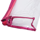 Clear Cosmetic Bag Waterproof Transparent PVC Makeup Toiletry Pouch with Handle Strap for Bathroom Travel 5pcs
