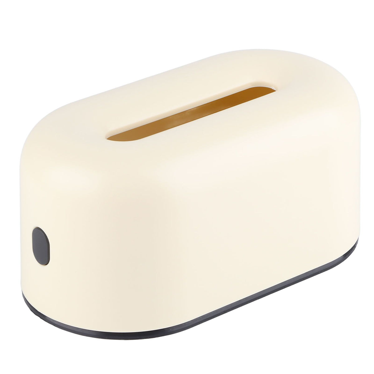 Tissue Box Holder Waterproof Simple Cream Yellow Wide Opening Plastic Tissue Paper Box for Office Bedroom Living Room