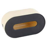 Tissue Box Holder Waterproof Simple Cream Yellow Wide Opening Plastic Tissue Paper Box for Office Bedroom Living Room