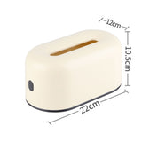 Tissue Box Holder Waterproof Simple Cream Yellow Wide Opening Plastic Tissue Paper Box for Office Bedroom Living Room