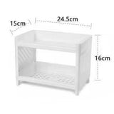 Desktop Storage Shelf Multifunctional Practical Durable Desktop Organizer for Bedroom White