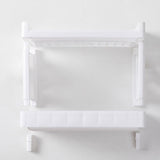 Desktop Storage Shelf Multifunctional Practical Durable Desktop Organizer for Bedroom White