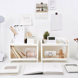 Desktop Storage Shelf Multifunctional Practical Durable Desktop Organizer for Bedroom White