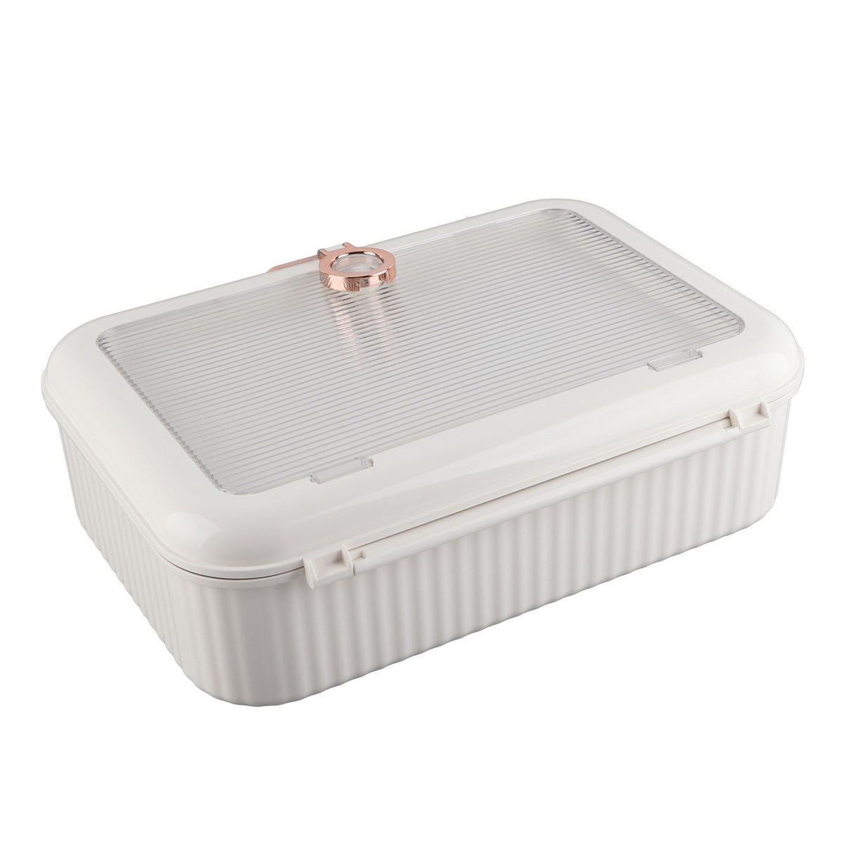 Multifunctional Document Storage Box Large Capacity Two Layer Liner Home Certificate Organizer White