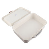 Multifunctional Document Storage Box Large Capacity Two Layer Liner Home Certificate Organizer White