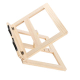 Wooden Book Stand Adjustable Book Holder Reading Stand Recipe Cookbook Holder for Kid Adult Home Iron Clip
