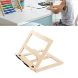 Wooden Book Stand Adjustable Book Holder Reading Stand Recipe Cookbook Holder for Kid Adult Home Iron Clip - 45-Degree Angle