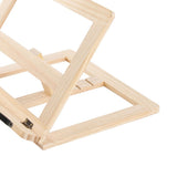 Wooden Book Stand Adjustable Book Holder Reading Stand Recipe Cookbook Holder for Kid Adult Home Iron Clip - Extra Image