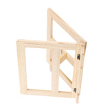 Wooden Book Stand Adjustable Book Holder Reading Stand Recipe Cookbook Holder for Kid Adult Home Wooden Clip - Front View