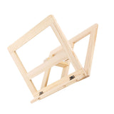 Wooden Book Stand Adjustable Book Holder Reading Stand Recipe Cookbook Holder for Kid Adult Home Wooden Clip - Side View
