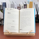Wooden Book Stand Adjustable Book Holder Reading Stand Recipe Cookbook Holder for Kid Adult Home Wooden Clip - Extra Image