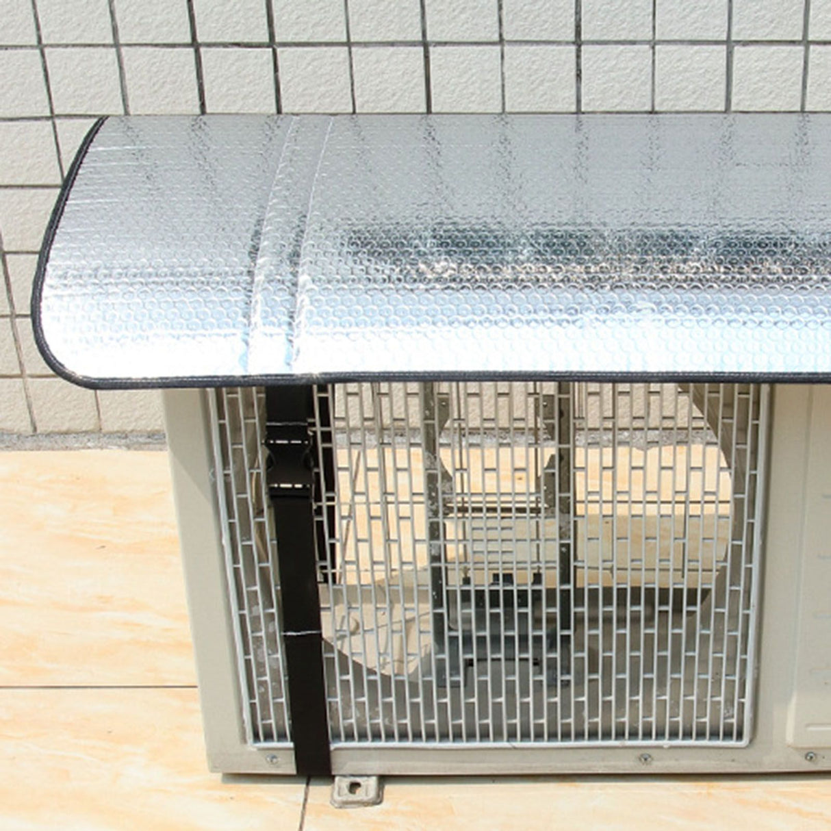 Air Conditioner Outdoor Unit Top Cover Dust Prevention Rainproof Windproof Outdoor AC Cover for 110x55cm/43.3x21.7in