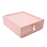 Clear Drawer Storage Box Large Capacity Desktop Drawer Storage Container Organizer for Office Pink