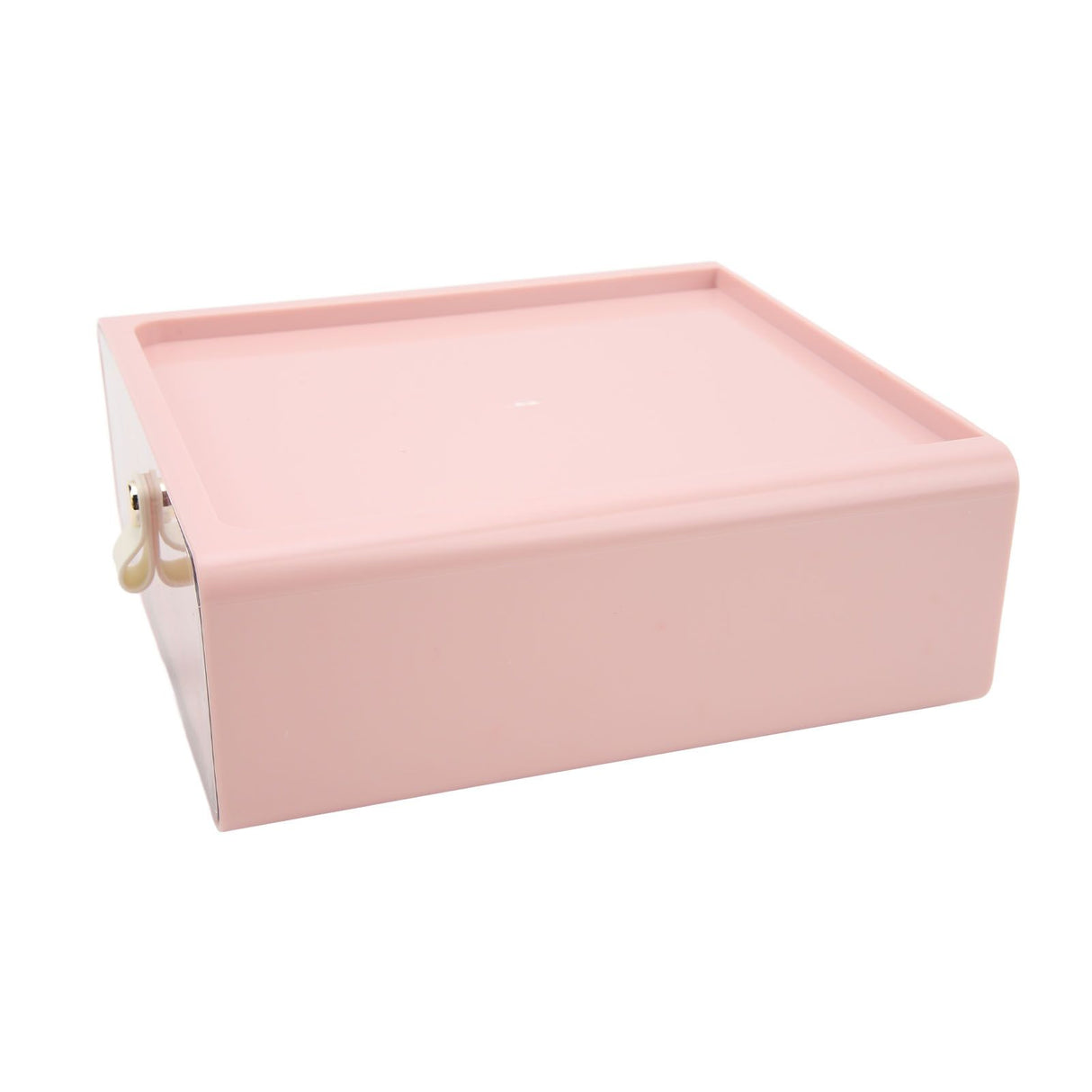 Clear Drawer Storage Box Large Capacity Desktop Drawer Storage Container Organizer for Office Pink