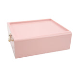 Clear Drawer Storage Box Large Capacity Desktop Drawer Storage Container Organizer for Office Pink