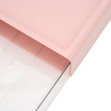 Clear Drawer Storage Box Large Capacity Desktop Drawer Storage Container Organizer for Office Pink