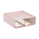 Clear Drawer Storage Box Large Capacity Desktop Drawer Storage Container Organizer for Office Pink - Extra Image
