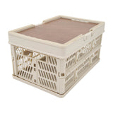 Camping Picnic Basket Foldable Large Capacity Multifunction Handheld Camping Storage Basket Camping Storage Box Grey White S