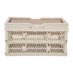 Camping Picnic Basket Foldable Large Capacity Multifunction Handheld Camping Storage Basket Camping Storage Box Grey White M