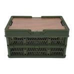 Camping Picnic Basket Foldable Large Capacity Multifunction Handheld Camping Storage Basket Camping Storage Box Green M