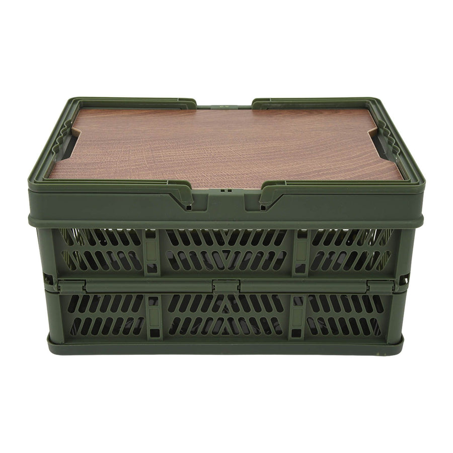 Camping Picnic Basket Foldable Large Capacity Multifunction Handheld Camping Storage Basket Camping Storage Box Green M