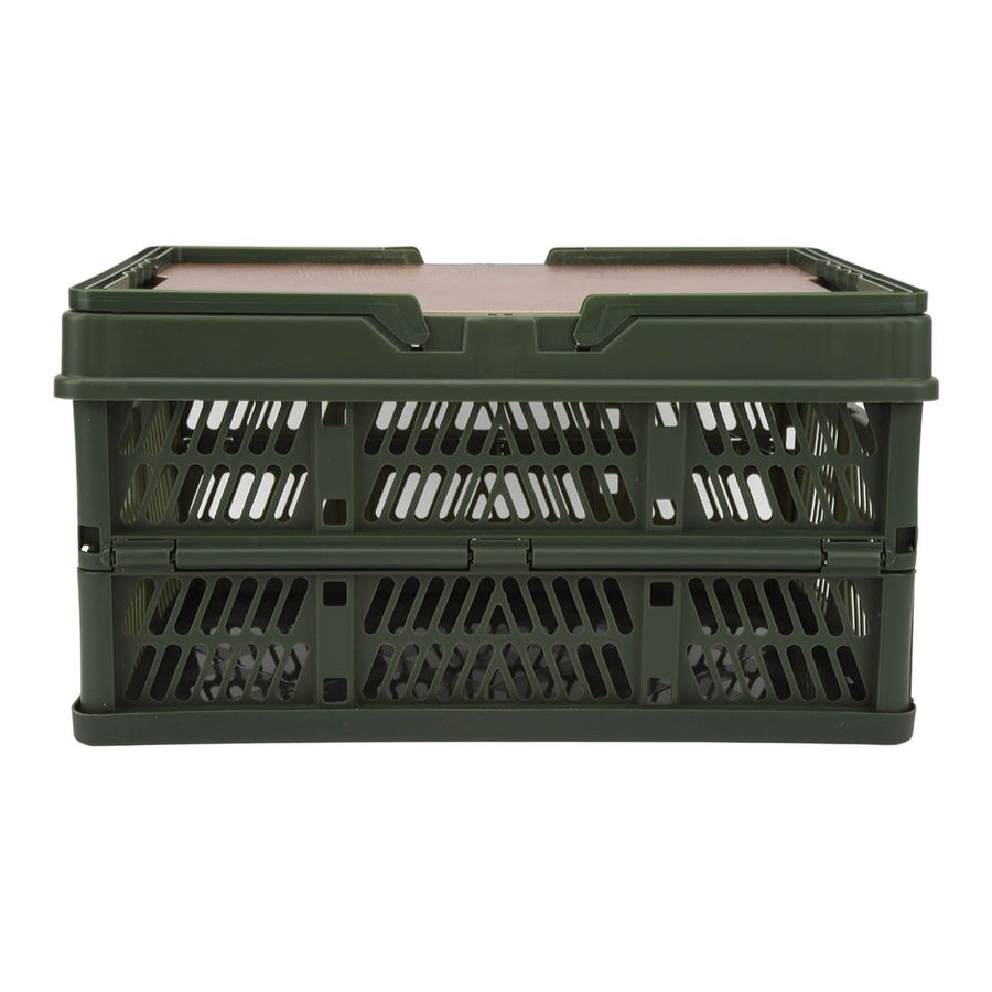 Camping Picnic Basket Foldable Large Capacity Multifunction Handheld Camping Storage Basket Camping Storage Box Green M