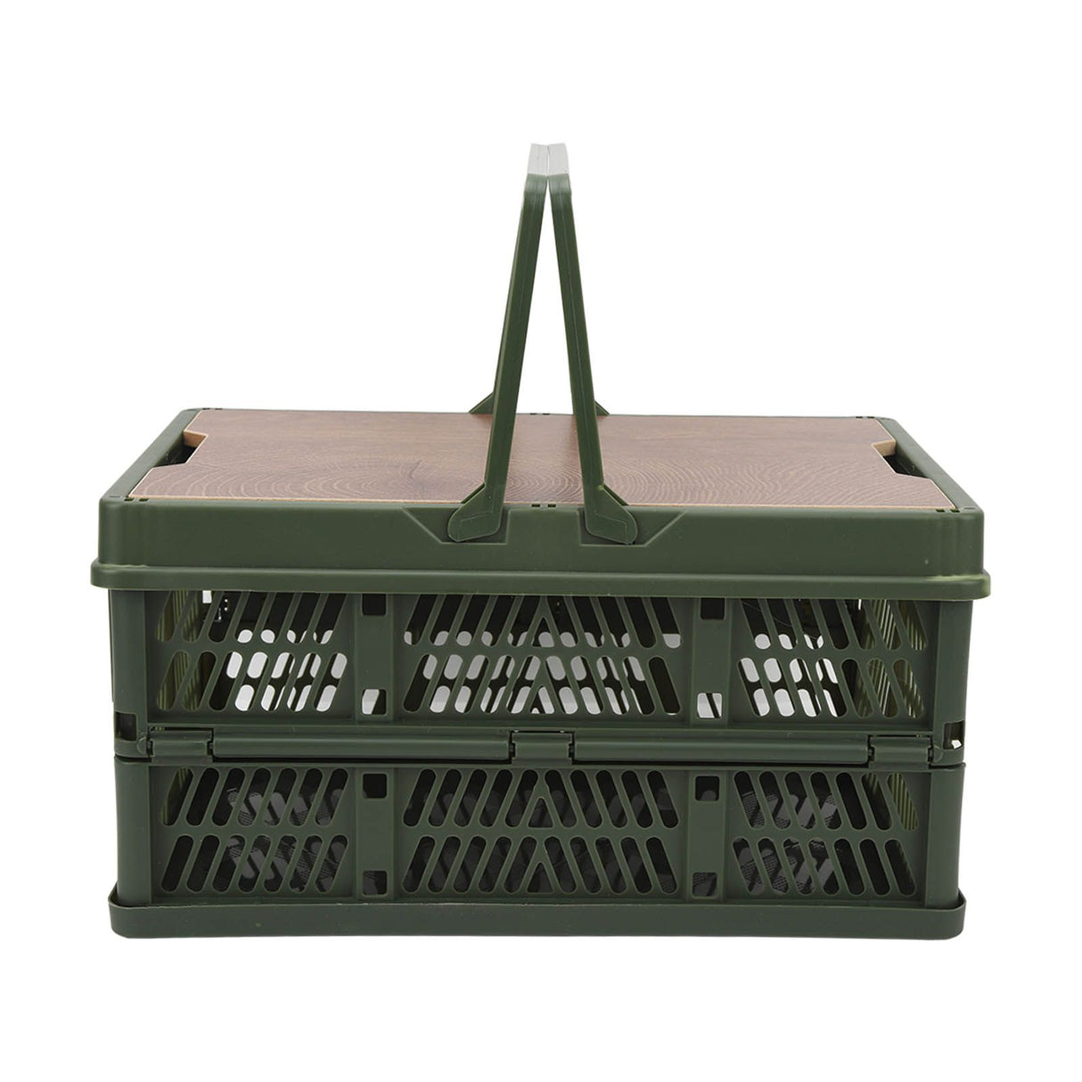 Camping Picnic Basket Foldable Large Capacity Multifunction Handheld Camping Storage Basket Camping Storage Box Green M