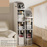 Small Spaces Gaps Cabinet Clear Drawers Narrow Tall Slim Seam Cabinet Vertical Storage Unit for Bathroom Kitchen A