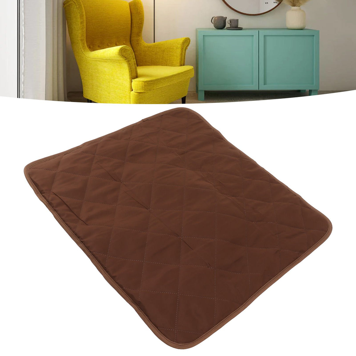Chair Cushion Brown Chair Cushion Pads Anti Slip Water Absorption Premium Cotton Material Chair Pads for Home Travel Car Office