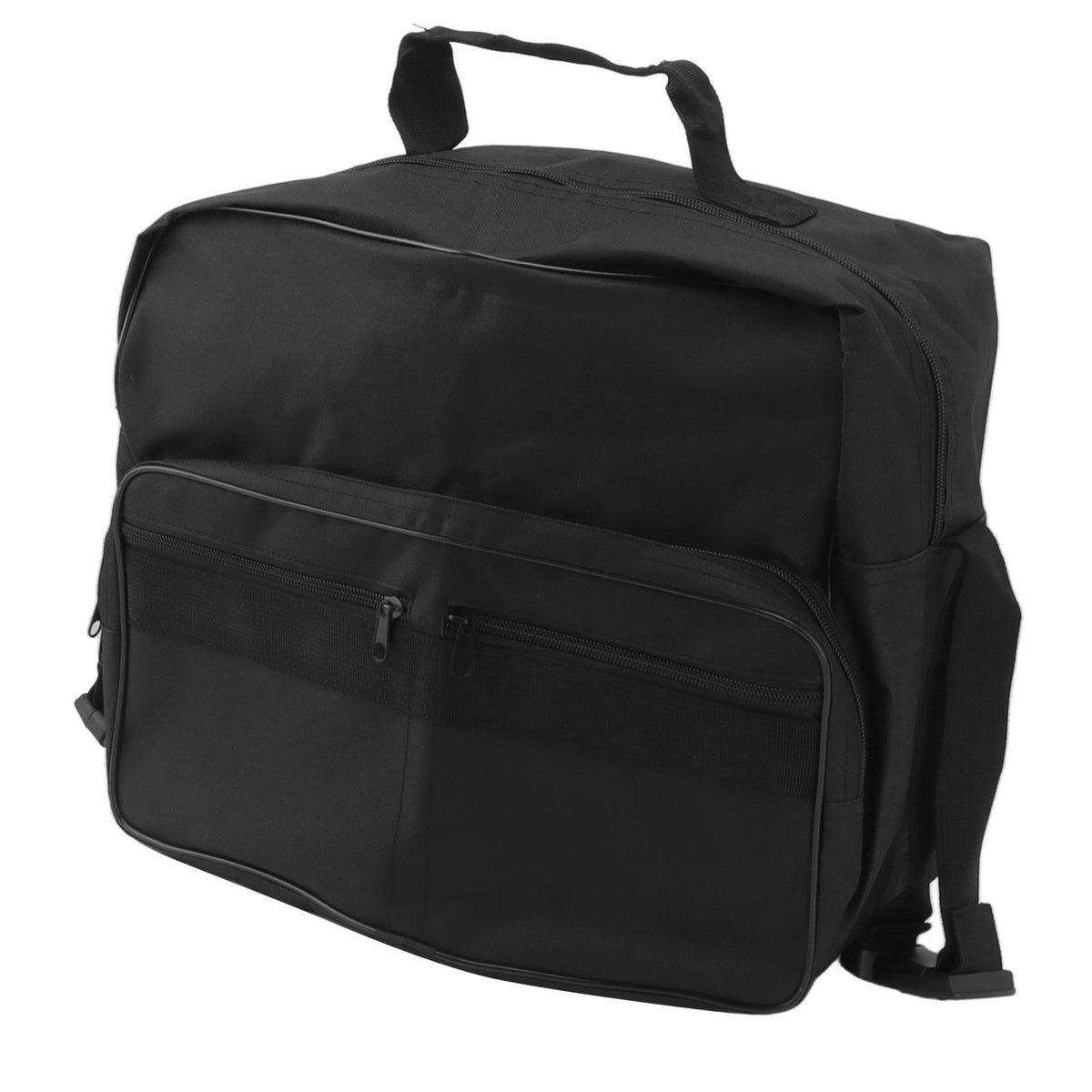 Wheelchair Bag Hang On Back Storage Tote Portable Large Capacity Waterproof Accessible Pouch Travel Messenger Black