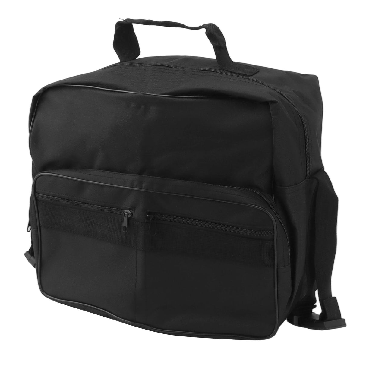 Wheelchair Bag Hang On Back Storage Tote Portable Large Capacity Waterproof Accessible Pouch Travel Messenger Black