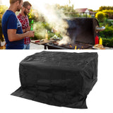 BBQ Grill Cover Waterproof Oxford Cloth Outdoor Rainproof Dustproof Sunproof Built in Grill Top Cover Grill Cover Black - Extra Image