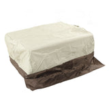 BBQ Grill Cover Waterproof Oxford Cloth Outdoor Rainproof Dustproof Sunproof Built in Grill Top Cover Grill Cover Beige Coffe Color Blocking - Top-Down View