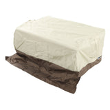 BBQ Grill Cover Waterproof Oxford Cloth Outdoor Rainproof Dustproof Sunproof Built in Grill Top Cover Grill Cover Beige Coffe Color Blocking