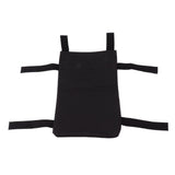 Crutch Storage Bag Hanging Carrying Pocket Pouch Portable Travel Organizer Lightweight for Walking Stick Black - Front View